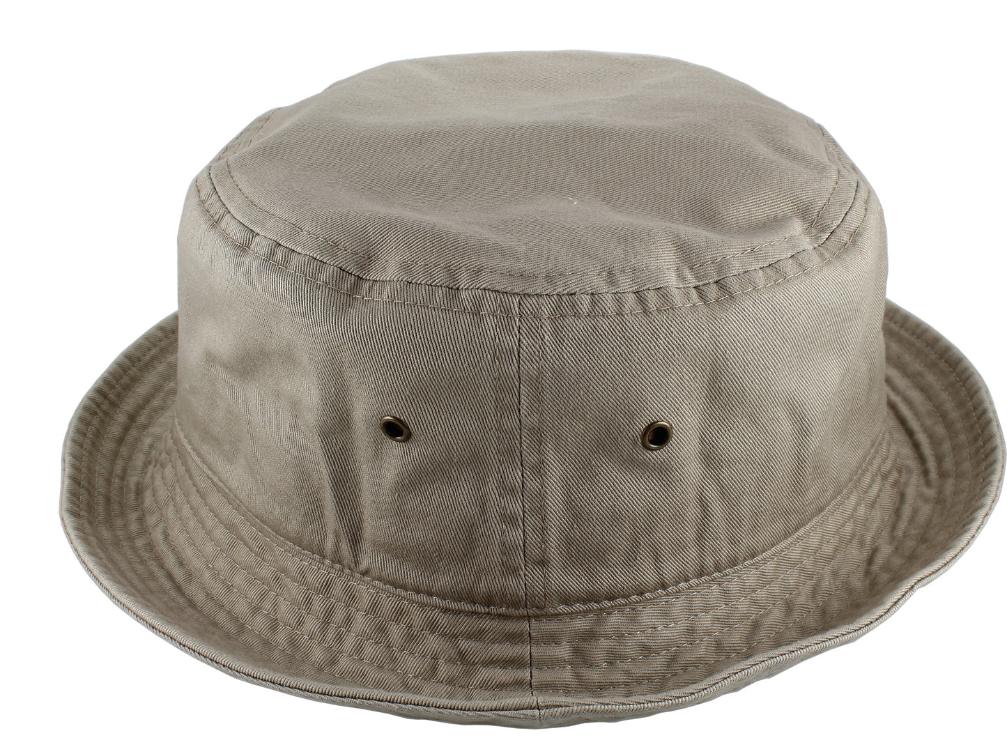 Bucket Hat 100% Cotton Packable Summer Travel Cap. Khaki-S/M