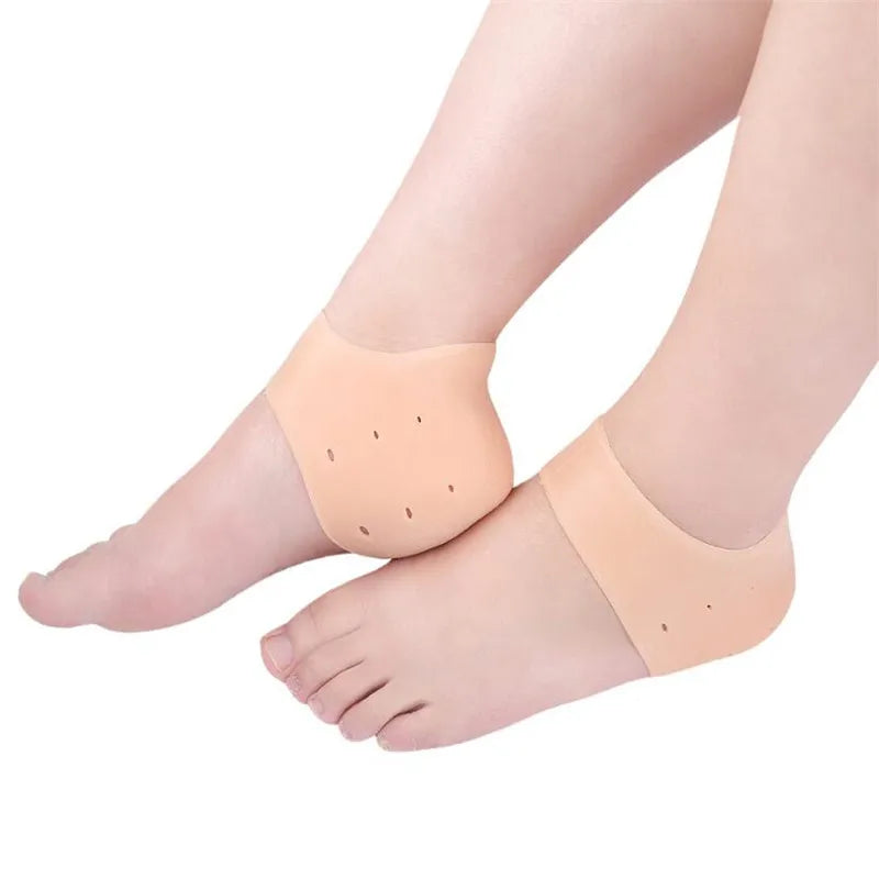 "Revitalize Your Feet with 2Pcs Moisturizing Gel Heel Socks - Say Goodbye to Cracked Foot Skin!"