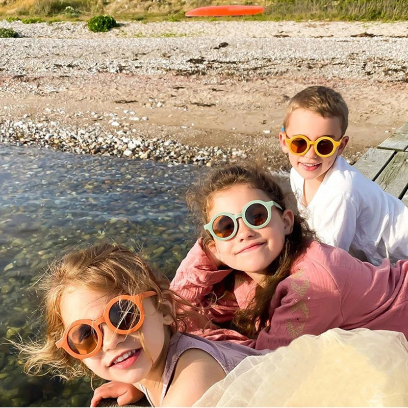 Summer Polarized UV Protect Child Sunglasses Retro round Kid Polarized Sunglasses UV 400 Protection Children Sunglasses