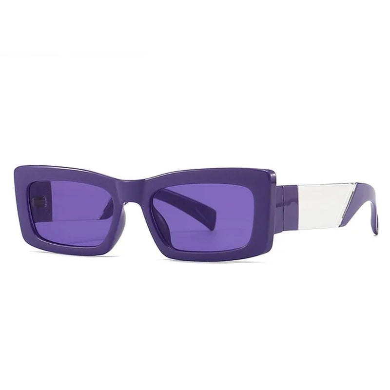 Vintage Small Rectangle Gradient Sunglasses Women 2023 New Fashion Brand Purple Frame Square Sun Glasses Female Elegant Shades