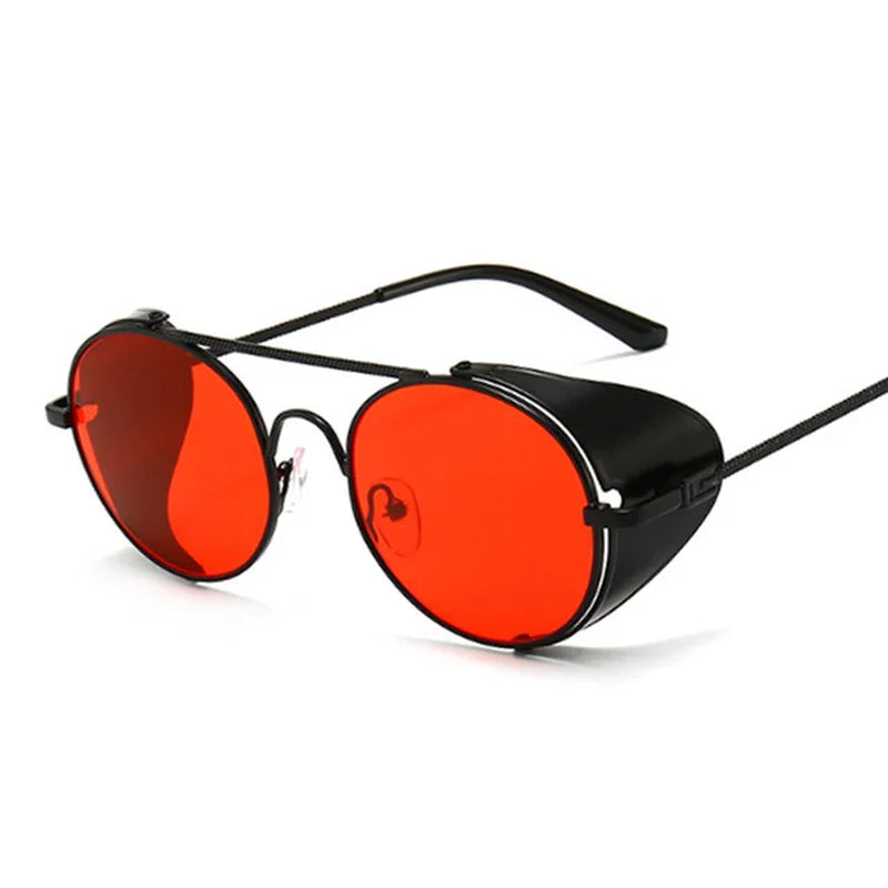 Round Sunglasses Man Woman Brand Designer Vintage Sun Glasses Classic Eyewear for Driving Metal Steampunk Retro Oculos De Sol