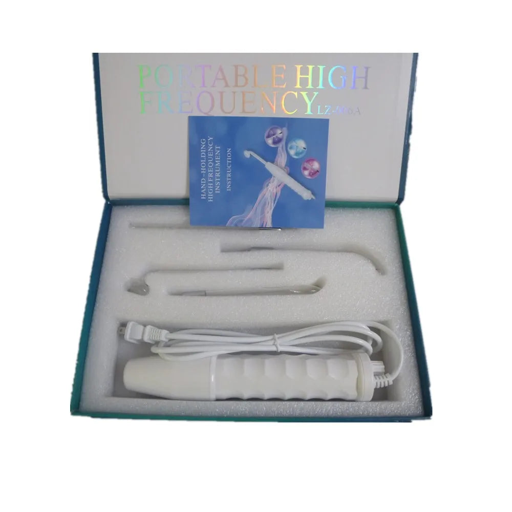 "Ultimate High Frequency Facial Skin Care Kit: 4Pcs Device Set for Acne Treatment, Hair Care, and Professional Results - Comes in a Stylish Gift Box!"