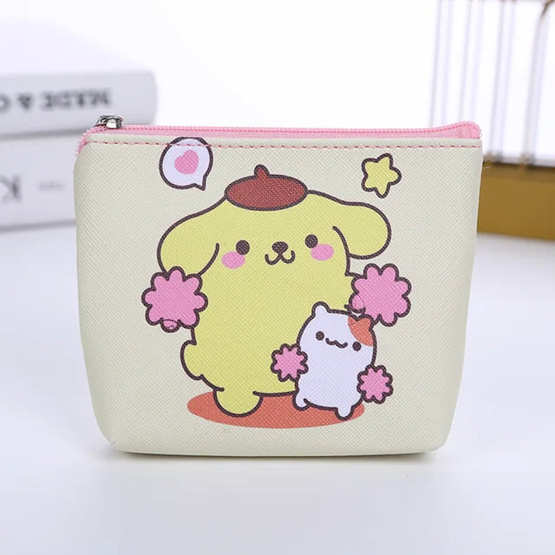Purse Coin Purses Cartoon Printed PU Melody Cute Wallet Bag Keychains Storage Bag Sanrio Kuromi Kawaii Mini Pouch