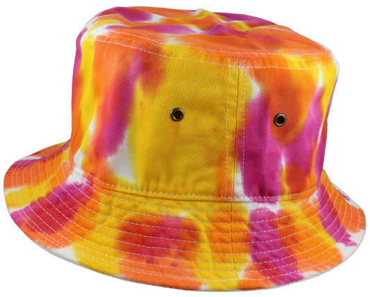 Bucket Hat Cotton Packable Summer Travel Cap. Dye G-L/XL