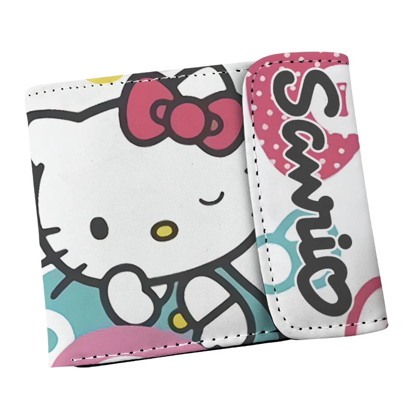 Anime Sanrio Cartoon HELLO KITTY Wallet with Card Holder Hasp Purse Gift for Girls