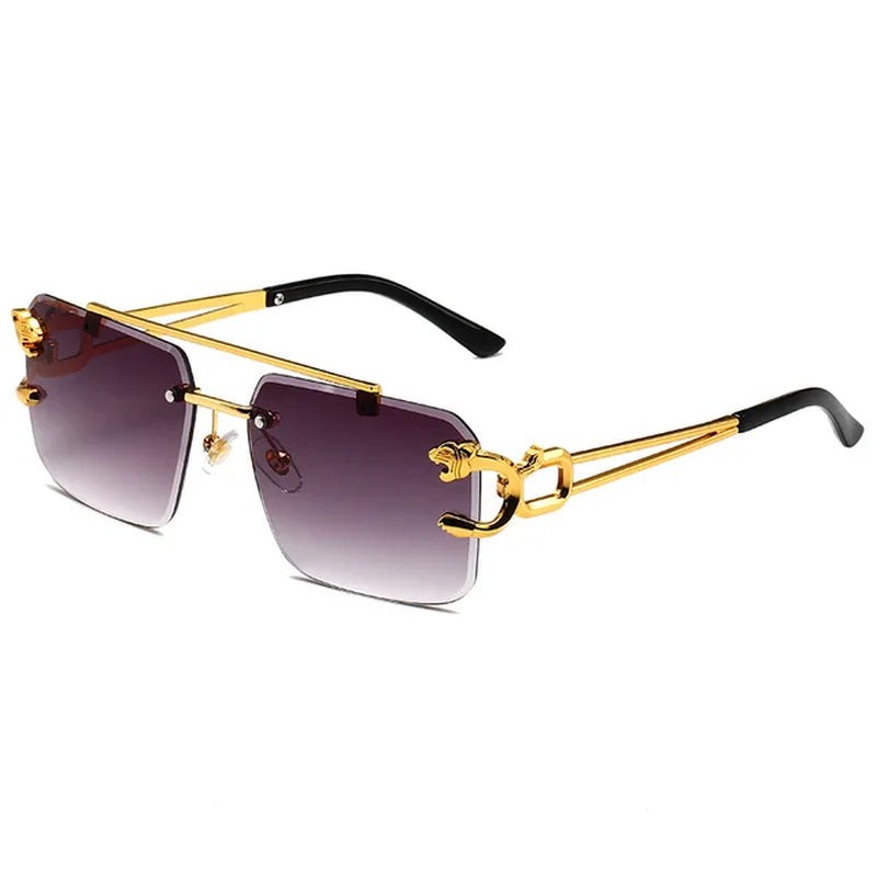 Vintage Rimless Sunglasses for Men Steampunk Sunglasses Retro Women Punk Fashion Glasses Retro Shades Gafas De Sol Sonnenbrill